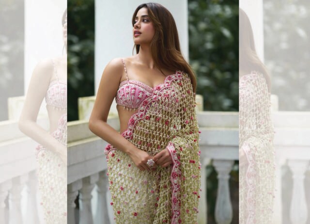 Janhvi Kapoor is bringing back heirloom textiles from her mother Sridevi’s wardrobe. (INSTAGRAM/@JANHVIKAPOOR) Janhvi Kapoor is bringing back heirloom textiles from her mother Sridevi’s wardrobe. (INSTAGRAM/@JANHVIKAPOOR)