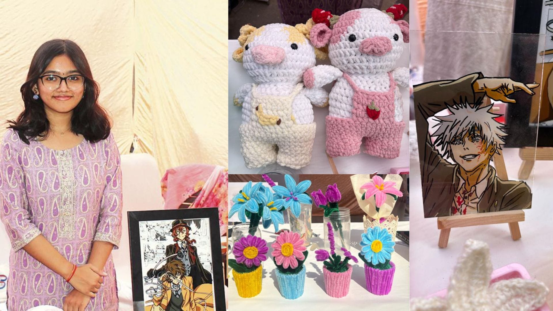 Nandini Yadav, final-year student of BCom (Prog) at KNC, creates crochet flowers and plushies made with pipe cleaners. Nandini Yadav, final-year student of BCom (Prog) at KNC, creates crochet flowers and plushies made with pipe cleaners.