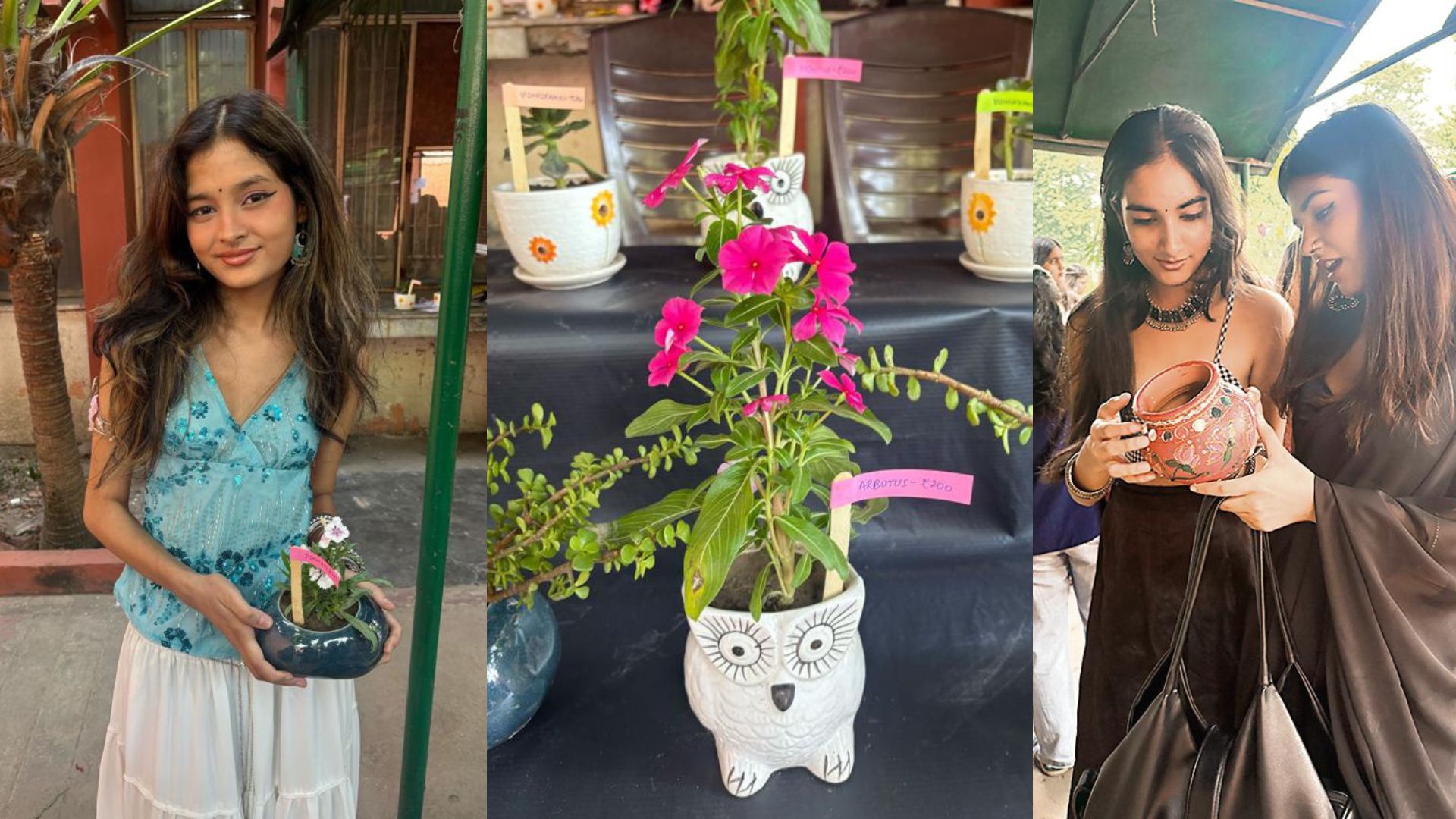 The Hariyali Society of KNC saw students sell hand-painted planters. The Hariyali Society of KNC saw students sell hand-painted planters.