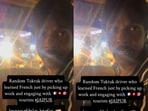 A foreign tourist’s video showed a Jaipur auto driver conversing fluently in French. A foreign tourist’s video showed a Jaipur auto driver conversing fluently in French.
