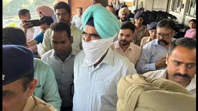 Bhullar was apprehended from his office in Mohali on October 16 by the CBI (HT Photo) Bhullar was apprehended from his office in Mohali on October 16 by the CBI (HT Photo)