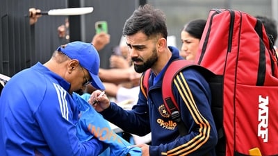 India's Virat Kohli signs autographs for fans (AFP) India's Virat Kohli signs autographs for fans (AFP)