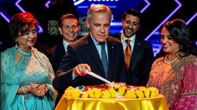 Canada's prime minister Mark Carney lights a candle during a Diwali celebration event, in Brampton, Ontario, Canada on Friday. (REUTERS) Canada's prime minister Mark Carney lights a candle during a Diwali celebration event, in Brampton, Ontario, Canada on Friday. (REUTERS)