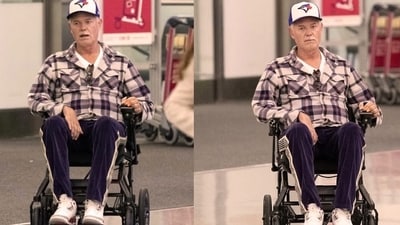 Eric Dane spotted at the Toronto airport in a wheelchair. (X/@GreysAnatomyHD) Eric Dane spotted at the Toronto airport in a wheelchair. (X/@GreysAnatomyHD)