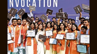 In the BTech category, four of the nine gold medallists were women. (Sanjeev Sharma/HT) In the BTech category, four of the nine gold medallists were women. (Sanjeev Sharma/HT)