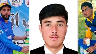 Local Afghani cricketers who were killed in Pakistan military strikes in Paktika province of Afghanistan on Friday. (@ACBofficials) Local Afghani cricketers who were killed in Pakistan military strikes in Paktika province of Afghanistan on Friday. (@ACBofficials)