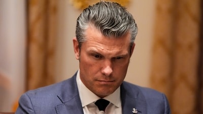 Defense Secretary Pete Hegseth attended the Friday meeting between Donald Trump and Volodymyr Zelenskyy. (AP) Defense Secretary Pete Hegseth attended the Friday meeting between Donald Trump and Volodymyr Zelenskyy. (AP)