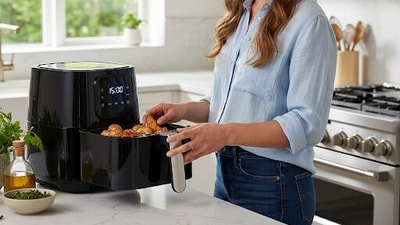 Air fryer cooking can be a game changer for your gut. (Image generated via Google Gemini) Air fryer cooking can be a game changer for your gut. (Image generated via Google Gemini)