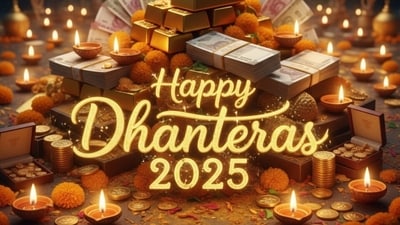 Dhanteras 2025 date and time: Dhanteras marks the start of Diwali festivities, focusing on worshipping Goddess Lakshmi for prosperity. (Image generated by Google Gemini ) Dhanteras 2025 date and time: Dhanteras marks the start of Diwali festivities, focusing on worshipping Goddess Lakshmi for prosperity. (Image generated by Google Gemini )