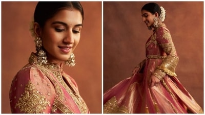 Radhika Merchant looks magical in an Abu Jani Sandeep Khosla anarkali set. Radhika Merchant looks magical in an Abu Jani Sandeep Khosla anarkali set.