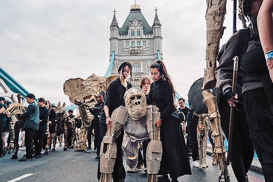 At Tower Bridge, London. (Image: The Walk Productions / Noor Zuabi) At Tower Bridge, London. (Image: The Walk Productions / Noor Zuabi)