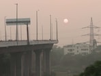 A view of the Barapulla area covered with smog as the Air Quality Index (AQI) deteriorates, in New Delhi on Sunday. (ANI Video Grab) A view of the Barapulla area covered with smog as the Air Quality Index (AQI) deteriorates, in New Delhi on Sunday. (ANI Video Grab)