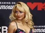 Sabrina Carpenter joked about her ‘horndog pop star’ image and album cover on SNL.(REUTERS)