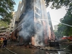 A massive fire broke out inside the Brahmaputra Building, MP's residential complex near Pant Marg in New Delhi. A massive fire broke out inside the Brahmaputra Building, MP's residential complex near Pant Marg in New Delhi.