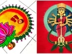 Diwali 2025 rangoli: Diwali celebrates the Festival of Lights with diyas and rangoli.(pinterest)