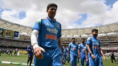 India's captain Shubman Gill (L) escorts his team off the field following an opening ceremony before the start of the first ODI vs Australia (AFP) India's captain Shubman Gill (L) escorts his team off the field following an opening ceremony before the start of the first ODI vs Australia (AFP)