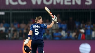 Heather Knight got a ton, clattering 109 off 91 balls. (REUTERS)
