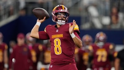 Washington Commanders quarterback Marcus Mariota throws a pass against the Dallas Cowboys (AP) Washington Commanders quarterback Marcus Mariota throws a pass against the Dallas Cowboys (AP)