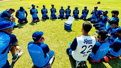 Afghanistan national cricket team offer prayers in tribute following the death of three cricketers of the country. (@ACBofficials) Afghanistan national cricket team offer prayers in tribute following the death of three cricketers of the country. (@ACBofficials)