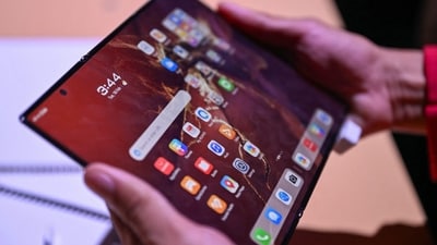 Here’s everything you need to know about the Samsung Galaxy Z Tri-fold. (AFP)