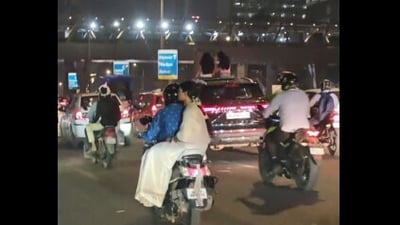 A video showing women seated through a car’s sunroof on a busy road triggered widespread outrage. (Reddit/Successful-Fold-540) A video showing women seated through a car’s sunroof on a busy road triggered widespread outrage. (Reddit/Successful-Fold-540)