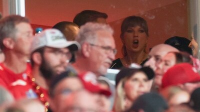 Taylor Swift looks on during the second quarter in the game between the Kansas City Chiefs and the Detroit Lions (Getty Images via AFP) Taylor Swift looks on during the second quarter in the game between the Kansas City Chiefs and the Detroit Lions (Getty Images via AFP)