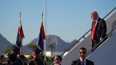 FBI Director Kash Patel announced an investigation into a hunting stand discovered near President Trump's Air Force One landing site in Palm Beach. (AP) FBI Director Kash Patel announced an investigation into a hunting stand discovered near President Trump's Air Force One landing site in Palm Beach. (AP)
