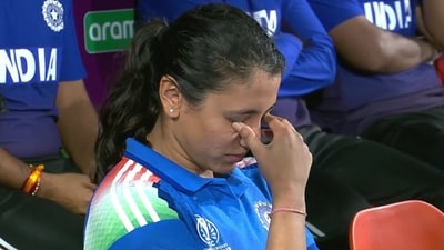 Smriti Mandhana was dismissed for 88 runs vs England Smriti Mandhana was dismissed for 88 runs vs England
