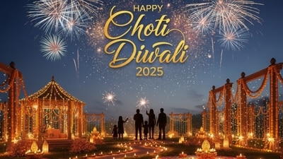 Happy Choti Diwali 2025: Celebrate the auspicious festival of Choti Diwali on October 20 with our specially curated wishes and images. (Image generated via Google Gemini) Happy Choti Diwali 2025: Celebrate the auspicious festival of Choti Diwali on October 20 with our specially curated wishes and images. (Image generated via Google Gemini)