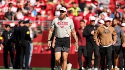 Will George Kittle play today against the Falcons? Coach Shanahan gives positive update on 49ers star tight end (Getty Images via AFP) Will George Kittle play today against the Falcons? Coach Shanahan gives positive update on 49ers star tight end (Getty Images via AFP)