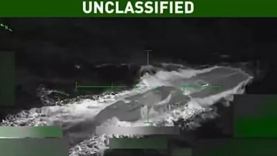 The White House shared an unclassified video of the submarine strike on X. (X/@WhiteHouse) The White House shared an unclassified video of the submarine strike on X. (X/@WhiteHouse)