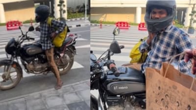 A video of a woman receiving Blinkit delivery at Delhi Airport went viral, with users praising India’s fast delivery services. (Instagram/travel360.explore) A video of a woman receiving Blinkit delivery at Delhi Airport went viral, with users praising India’s fast delivery services. (Instagram/travel360.explore)