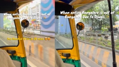 A Bengaluru techie captured unusually empty roads during Diwali. (Instagram/genextechie)