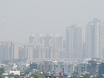 Noida, India � Oct. 17, 2025: A view of skyscrapers in Noida city shrouded in thick smog on Friday afternoon, ahead of Diwali. Rising pollution levels have reduced visibility and worsened air quality across the Delhi-NCR region, in Noida, India, on October 17, 2025. (Photo by Sunil Ghosh / Hindustan Times) Noida, India � Oct. 17, 2025: A view of skyscrapers in Noida city shrouded in thick smog on Friday afternoon, ahead of Diwali. Rising pollution levels have reduced visibility and worsened air quality across the Delhi-NCR region, in Noida, India, on October 17, 2025. (Photo by Sunil Ghosh / Hindustan Times)