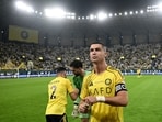Al Nassr's Cristiano Ronaldo before a match.