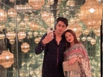 Ahaan Panday clicked a picture with mom Deanne Panday.