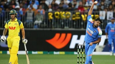 Harshit Rana remained wicketless against Australia in first ODI. (AP) Harshit Rana remained wicketless against Australia in first ODI. (AP)
