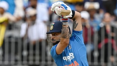Virat Kohli bagged a duck in Perth against Australia. (AFP) Virat Kohli bagged a duck in Perth against Australia. (AFP)