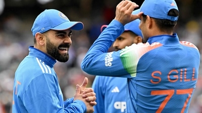 Virat Kohli (L) laughs as he talks with captain Shubman Gill during the first one-day international cricket match between Australia and India in Pert (AFP) Virat Kohli (L) laughs as he talks with captain Shubman Gill during the first one-day international cricket match between Australia and India in Pert (AFP)