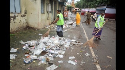 During a surprise visit to Model Colony and Wadarwadi near his official residence on Sunday, Ram found unclean roads, piled-up garbage, and absence of field staff including health inspectors and mukadams (supervisors). Taking immediate action, the commissioner directed deputy commissioner Santosh Warule to issue notices to four staff members for negligence. (REPRESENTATIVE PHOTOA) During a surprise visit to Model Colony and Wadarwadi near his official residence on Sunday, Ram found unclean roads, piled-up garbage, and absence of field staff including health inspectors and mukadams (supervisors). Taking immediate action, the commissioner directed deputy commissioner Santosh Warule to issue notices to four staff members for negligence. (REPRESENTATIVE PHOTOA)