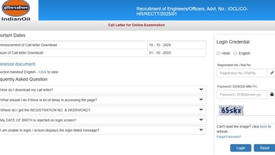 IOCL Engineers/ Officers Admit Card 2025: Candidates can download their hall tickets for October 31 exam through the direct link given here. IOCL Engineers/ Officers Admit Card 2025: Candidates can download their hall tickets for October 31 exam through the direct link given here.