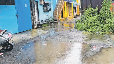 In the monsoon, half the transit camp goes under water, said a resident. The inside roads are waterlogged. In the monsoon, half the transit camp goes under water, said a resident. The inside roads are waterlogged.