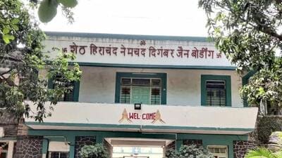 The sale of the nearly century-old Jain Boarding has been at the centre of controversy for several weeks, with members of the Jain community opposing the project. (HT PHOTO)
