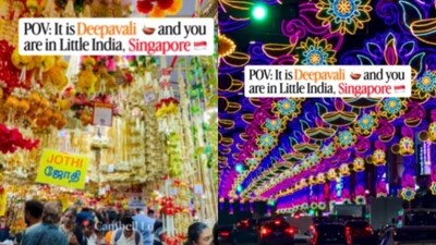 Diwali celebrations brought a radiant charm to Singapore, with lights, music and colours filling the streets in a grand festive display. (Instagram/travel360.explore) Diwali celebrations brought a radiant charm to Singapore, with lights, music and colours filling the streets in a grand festive display. (Instagram/travel360.explore)
