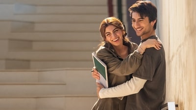 Khushi Kapoor and Ibrahim Ali Khan in a still from their Netflix film Nadaaniyan. Khushi Kapoor and Ibrahim Ali Khan in a still from their Netflix film Nadaaniyan.