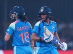 India's captain Harmanpreet Kaur, right, and Smriti Mandhana run between the wickets India's captain Harmanpreet Kaur, right, and Smriti Mandhana run between the wickets