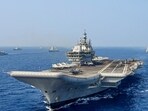 The meeting is also taking place days after PM Narendra Modi spent a night on board aircraft carrier INS Vikrant to celebrate Diwali. (X/indiannavy) The meeting is also taking place days after PM Narendra Modi spent a night on board aircraft carrier INS Vikrant to celebrate Diwali. (X/indiannavy)