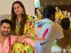 Varun Dhawan with wife Natasha Dalal; Varun with daughter Lara Varun Dhawan with wife Natasha Dalal; Varun with daughter Lara