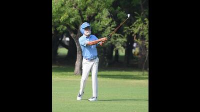 BS Gill in action during a golf tournament at Golf Club in Chandigarh on Tuesday (Keshav Singh//HT) BS Gill in action during a golf tournament at Golf Club in Chandigarh on Tuesday (Keshav Singh//HT)