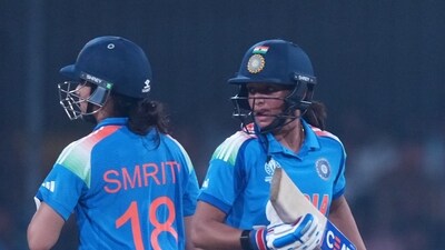 India's captain Harmanpreet Kaur, right, and Smriti Mandhana run between the wickets (AP) India's captain Harmanpreet Kaur, right, and Smriti Mandhana run between the wickets (AP)